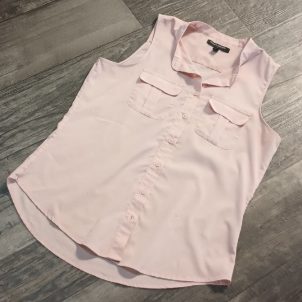 Banana Republic Pastel Pink Sleeveless Blouse